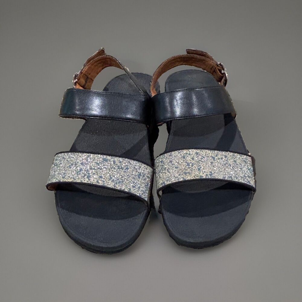 FitFlop Lulu Glitter Splash Backstrap Sandals US 10 Original Microwobbleboad